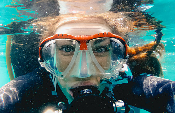 A divers self portrait